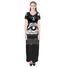 Illuminati Short Sleeve Maxi Dress by Valentinaart