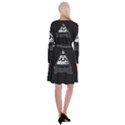 Illuminati Long Sleeve Velvet Front Wrap Dress View2