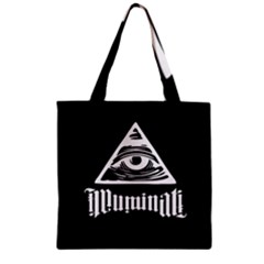 Illuminati Zipper Grocery Tote Bag by Valentinaart