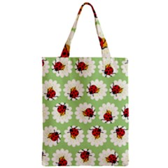 Ladybugs Pattern Zipper Classic Tote Bag by linceazul