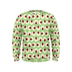 Ladybugs Pattern Kids  Sweatshirt by linceazul