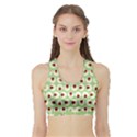 Ladybugs Pattern Sports Bra with Border View1