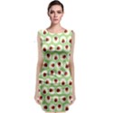 Ladybugs Pattern Sleeveless Velvet Midi Dress View1