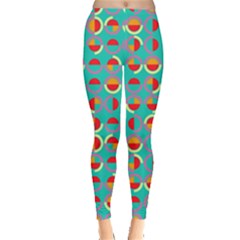 Semicircles And Arcs Pattern Leggings  by linceazul