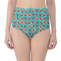 Semicircles And Arcs Pattern High-waist Bikini Bottoms by linceazul