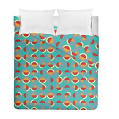 Semicircles And Arcs Pattern Duvet Cover Double Side (full/ Double Size) by linceazul