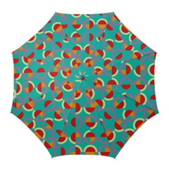 Semicircles And Arcs Pattern Golf Umbrellas by linceazul