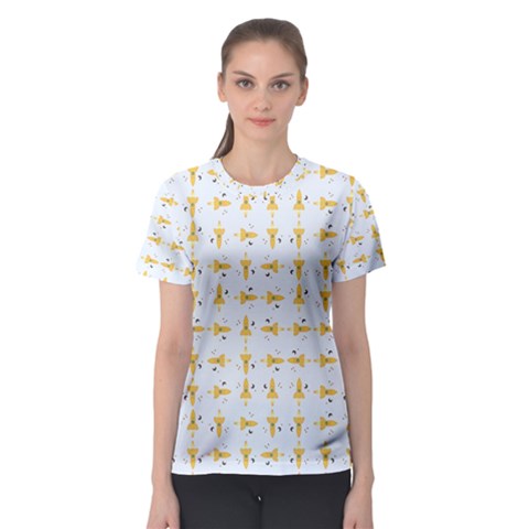 Spaceships Pattern Women s Sport Mesh Tee by linceazul