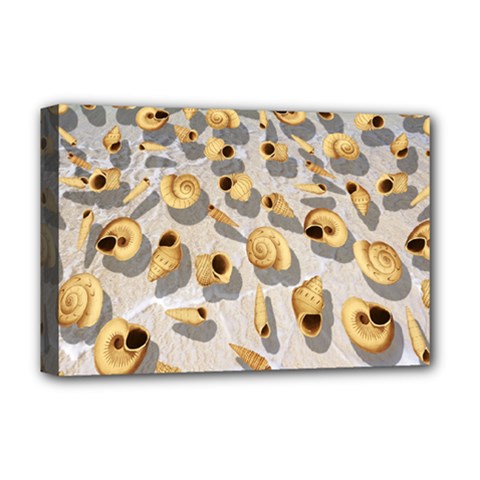 Shell Pattern Deluxe Canvas 18  X 12   by Valentinaart