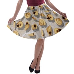 Shell Pattern A-line Skater Skirt by Valentinaart