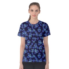 Autumn Leaves Motif Pattern Women s Cotton Tee