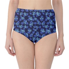 Autumn Leaves Motif Pattern High-waist Bikini Bottoms by dflcprintsclothing