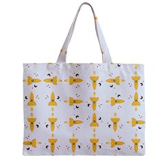 Spaceships Pattern Zipper Mini Tote Bag by linceazul