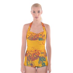 Colors Boyleg Halter Swimsuit 