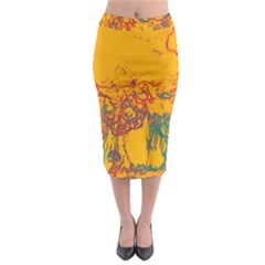 Colors Midi Pencil Skirt