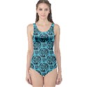 Turquoise Pattern One Piece Swimsuit View1