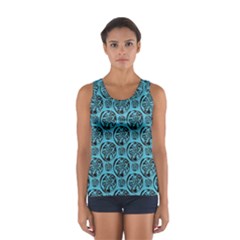 Turquoise Pattern Women s Sport Tank Top  by linceazul