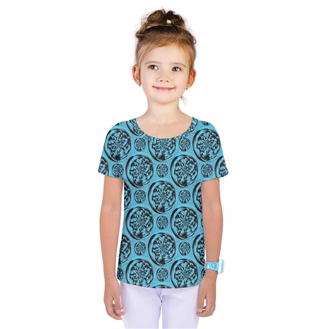 Turquoise Pattern Kids  One Piece Tee by linceazul