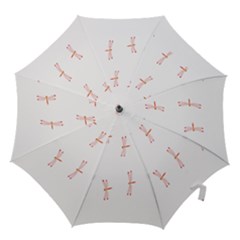 Animal Dragonfly Fly Pink Hook Handle Umbrellas (small) by Mariart