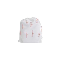 Animal Dragonfly Fly Pink Drawstring Pouches (xs)  by Mariart