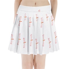 Animal Dragonfly Fly Pink Pleated Mini Skirt by Mariart