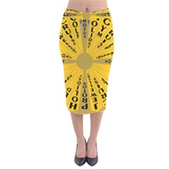 Wheel Of Fortune Australia Episode Bonus Game Velvet Midi Pencil Skirt by Mariart