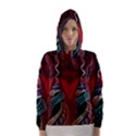 Artistic Blue Gold Red Hooded Wind Breaker (Women) View1