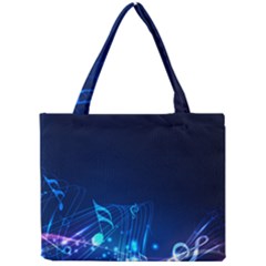 Abstract Musical Notes Purple Blue Mini Tote Bag by Mariart