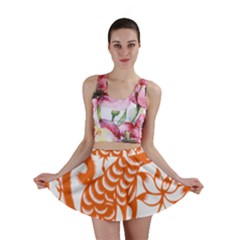 Chinese Zodiac Dog Star Orange Mini Skirt by Mariart