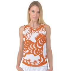 Chinese Zodiac Horoscope Horse Zhorse Star Orangeicon Women s Basketball Tank Top by Mariart