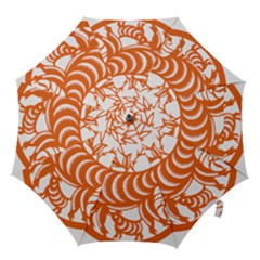 Chinese Zodiac Goat Star Orange Hook Handle Umbrellas (medium) by Mariart