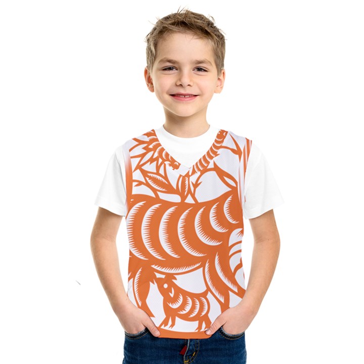 Chinese Zodiac Goat Star Orange Kids  SportsWear