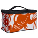 Chinese Zodiac Horoscope Monkey Star Orange Cosmetic Storage Case View2