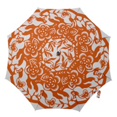 Chinese Zodiac Horoscope Pig Star Orange Hook Handle Umbrellas (medium) by Mariart