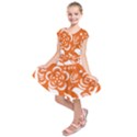 Chinese Zodiac Horoscope Pig Star Orange Kids  Short Sleeve Dress View1