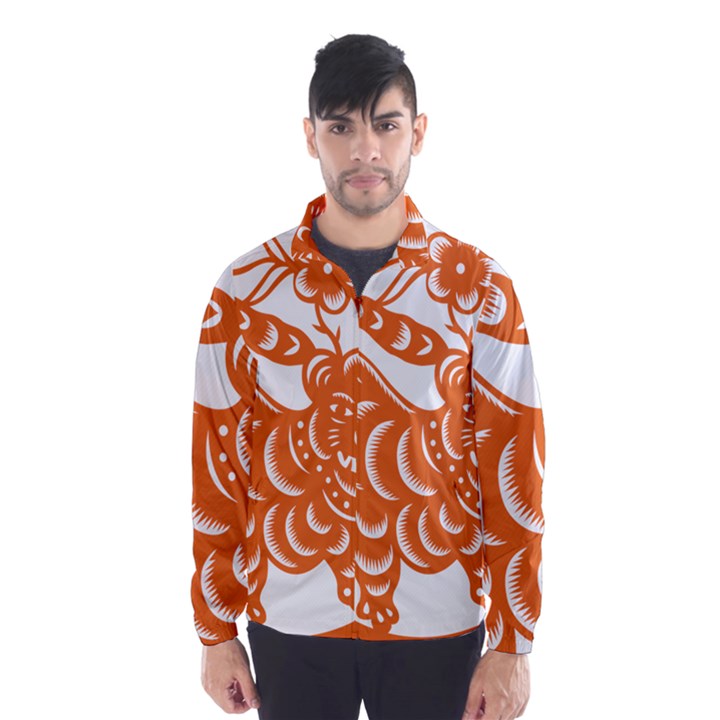 Chinese Zodiac Signs Tiger Star Orangehoroscope Wind Breaker (Men)