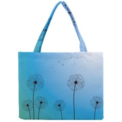 Flower Back Blue Green Sun Fly Mini Tote Bag by Mariart