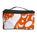 Chinese Zodiac Horoscope Snake Star Orange Cosmetic Storage Case View1