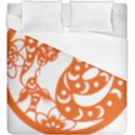 Chinese Zodiac Horoscope Snake Star Orange Duvet Cover (King Size) View1