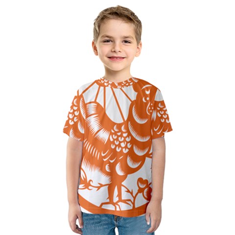 Chinese Zodiac Horoscope Zhen Icon Star Orangechicken Kids  Sport Mesh Tee by Mariart