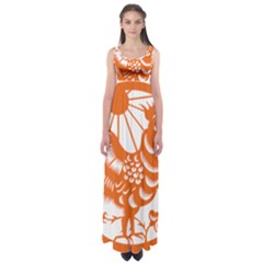 Chinese Zodiac Horoscope Zhen Icon Star Orangechicken Empire Waist Maxi Dress by Mariart