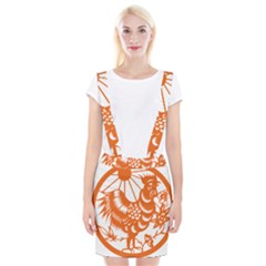 Chinese Zodiac Horoscope Zhen Icon Star Orangechicken Braces Suspender Skirt by Mariart