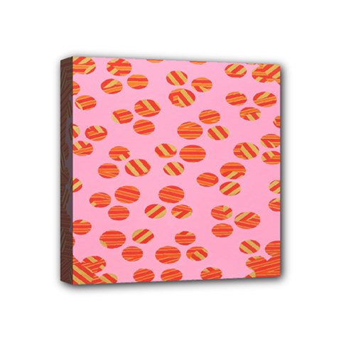 Distance Absence Sea Holes Polka Dot Line Circle Orange Chevron Wave Mini Canvas 4  X 4  by Mariart