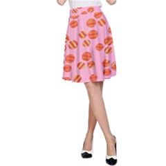 Distance Absence Sea Holes Polka Dot Line Circle Orange Chevron Wave A-line Skirt by Mariart