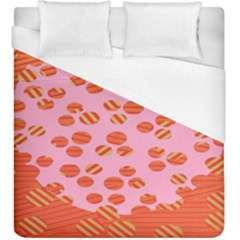 Distance Absence Sea Holes Polka Dot Line Circle Orange Chevron Wave Duvet Cover (king Size) by Mariart