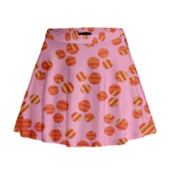 Distance Absence Sea Holes Polka Dot Line Circle Orange Chevron Wave Mini Flare Skirt by Mariart