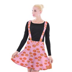 Distance Absence Sea Holes Polka Dot Line Circle Orange Chevron Wave Suspender Skater Skirt