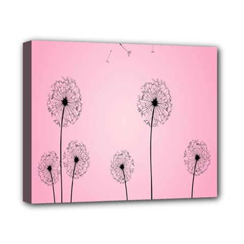 Flower Back Pink Sun Fly Canvas 10  X 8  by Mariart