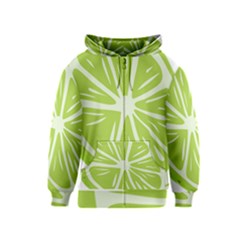 Gerald Lime Green Kids  Zipper Hoodie by Mariart