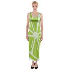 Gerald Lime Green Fitted Maxi Dress by Mariart